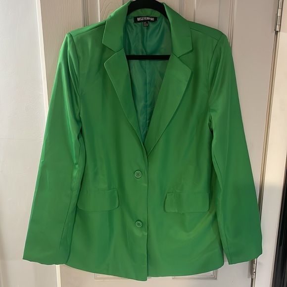 Missguided, green blazer, size small - Picture 2 of 7